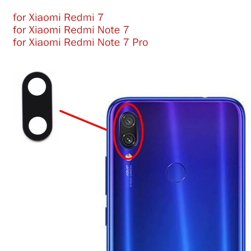 3 шт. запасные части для задней камеры Xiaomi Redmi Note 7 стеклянная линза основная