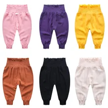 Chivry для новорожденных девочек эластичный пояс брюки-шаровары летние тонкие Антимоскитные штаны дети; младенцы; повседневные штаны для детей