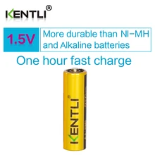 Kentli 1 шт. хорошее посылка AA 2400mwh 1.5 В литий-полимерный литий-ионная аккумуляторная батареи для детей игрушки