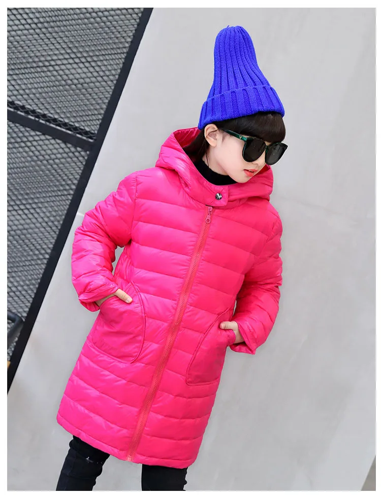 hooded children thick down coat winter 2017 long warm jacket for girls kids coats for little big girl outerwear clothing 8 10 12 years  (18)