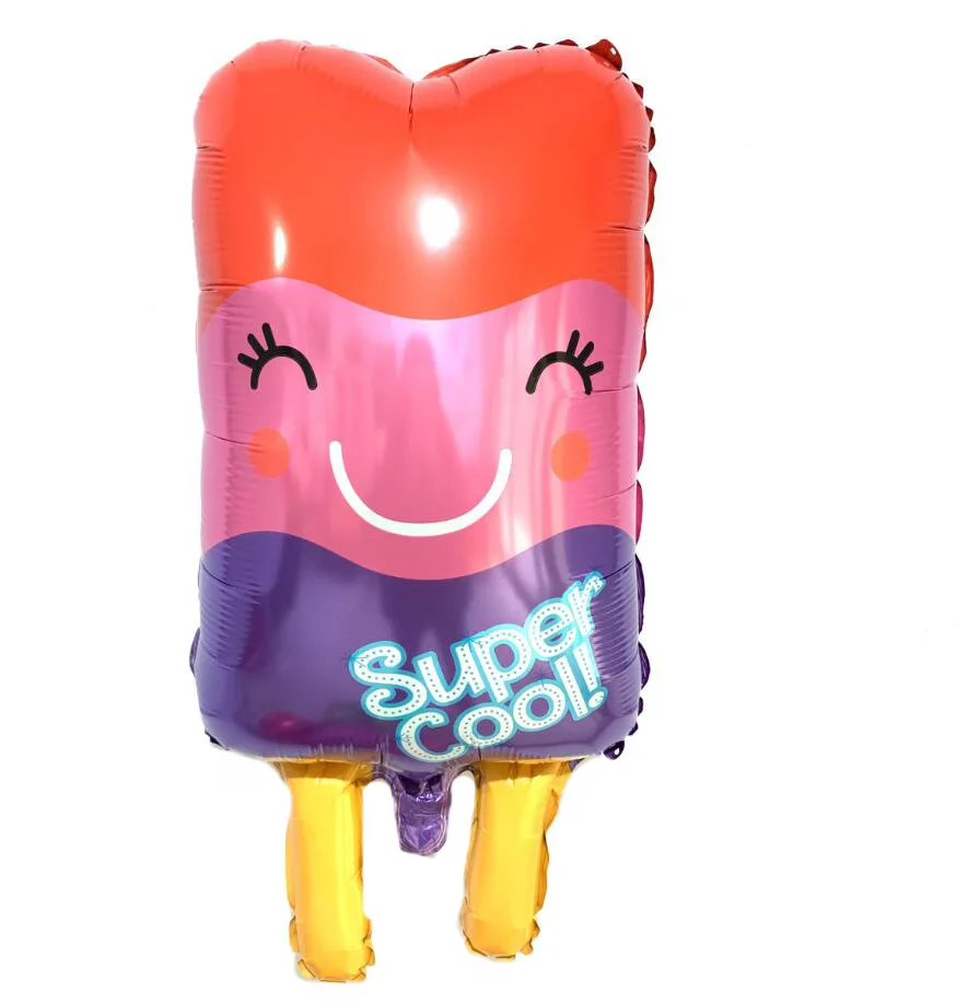 

1pcs Hawaii Theme Party Foil Balloon Super Cool Pink Popsicle Ice Cream Air Ballons Summer Party Birthday Decoration Supplies