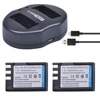 PowerTrust 2Pcs 2400mAh EN-EL9 EN-EL9a EN EL9 EN EL9a battery +Dual USB Charger for Nikon ENEL9 D40 D60 D40X D5000 D3000 ► Photo 1/6