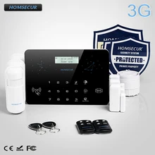 HOMSECUR Wireless&Wired LCD 3G/Telphone Line Home House Alarm System LC03-3G