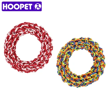 

HOOPET Pet Dog Cotton Rope Toy Knot Puppy Chew Teething Toys Teeth Cleaning Pet Playing Ball For Small Medium Large Dogs