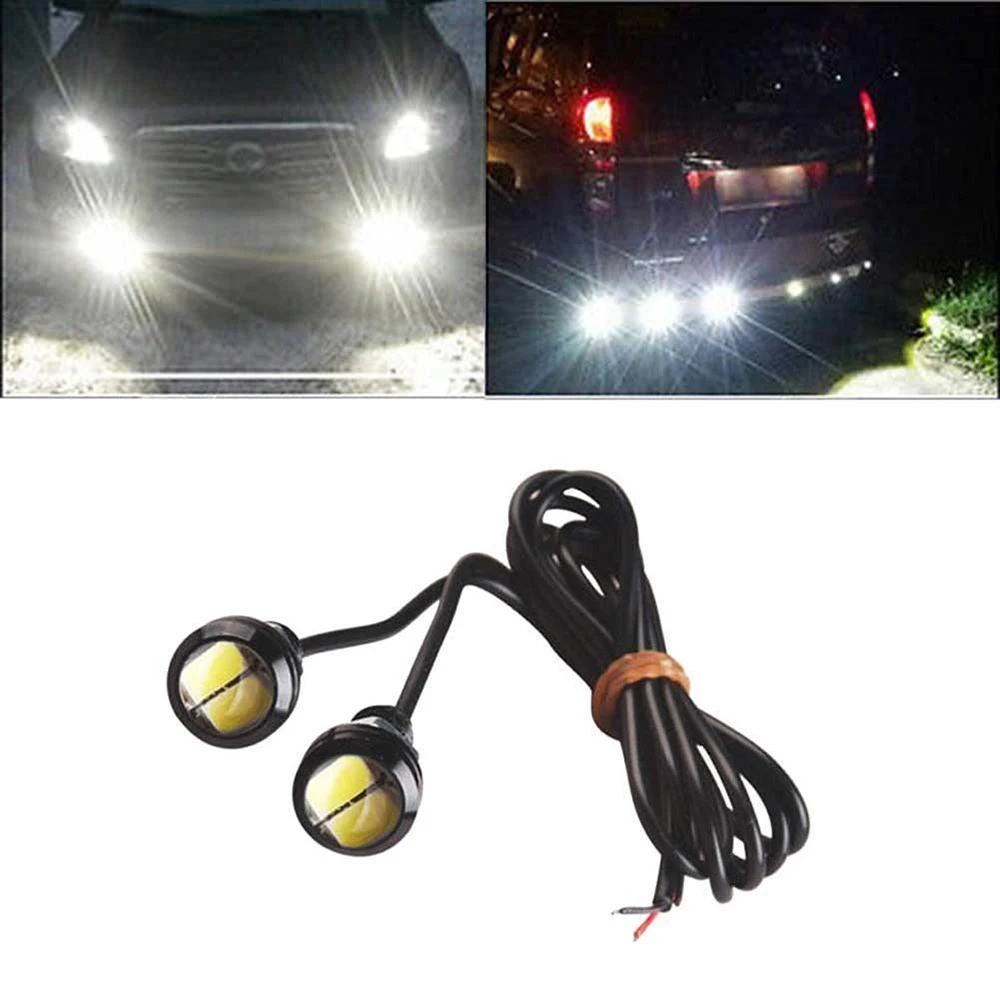 

2Pcs/set Universal 18mm LED Eagle Eye Light Car Fog DRL Daytime Reverse Backup Parking Lamp