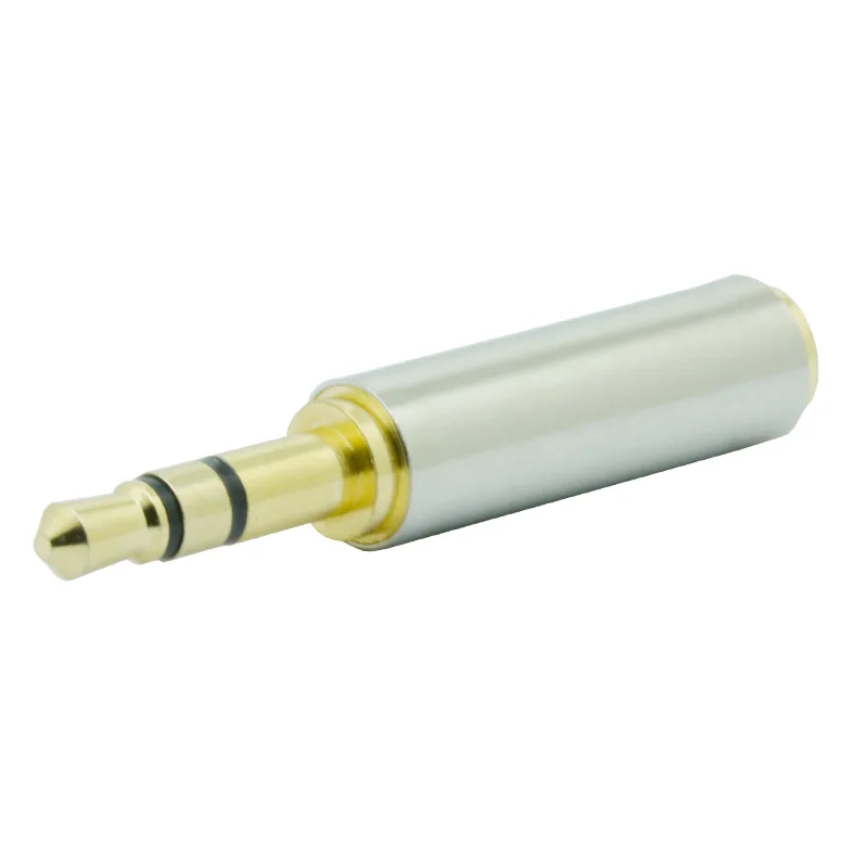 100pcs Adapter Gold 3 5 mm 3pole Male to 3 5 mm 3pole Female audio Stereo Adapter Plug Converter Headphone jack