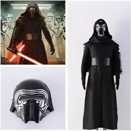 

The Force Awakens Star Wars Kylo Ren Cosplay Costume Clothing Kids Boys Deluxe Classic Halloween Movie Costume