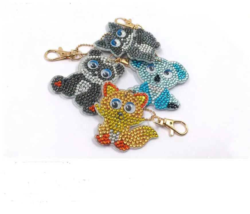 

2019 new DIY cartoon keychain diamond painting Valentine's Day gift decorations children's handmade