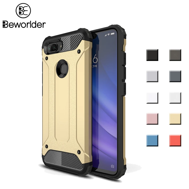 Чехол Beworlder для Xiaomi Mi 8 Lite жесткий бронированный Гибридный двухслойный ПК ТПУ