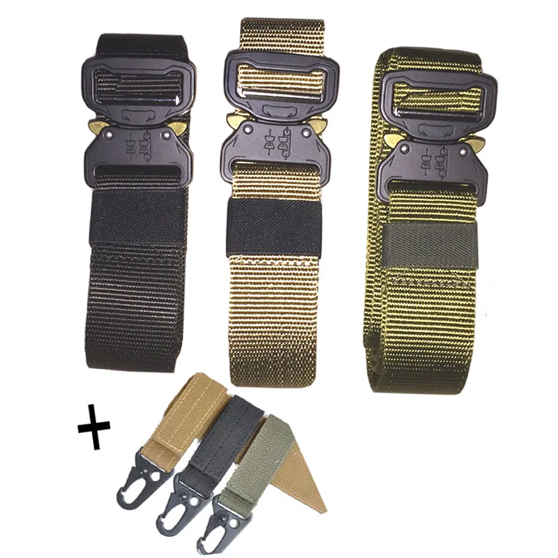 

Military Nylon Belt Men Tactical Belt Army Style Jeans Belt Automatic Metal Buckle High Quality Hunting Waist Strap 125-145CM