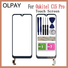 OLPAY 6,09 ''сенсорный экран для мобильного телефона Oukitel C15 Pro сенсорный экран стекло дигитайзер панель объектив сенсор Бесплатный клей+ салфетки