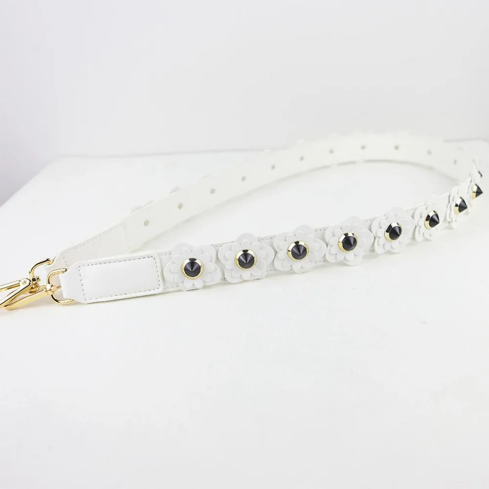 2018 fashion Flower Women Bag Strap Boho Style Summer PU Straps For Bags Elegant Lengthened Replacement Shoulder Straps