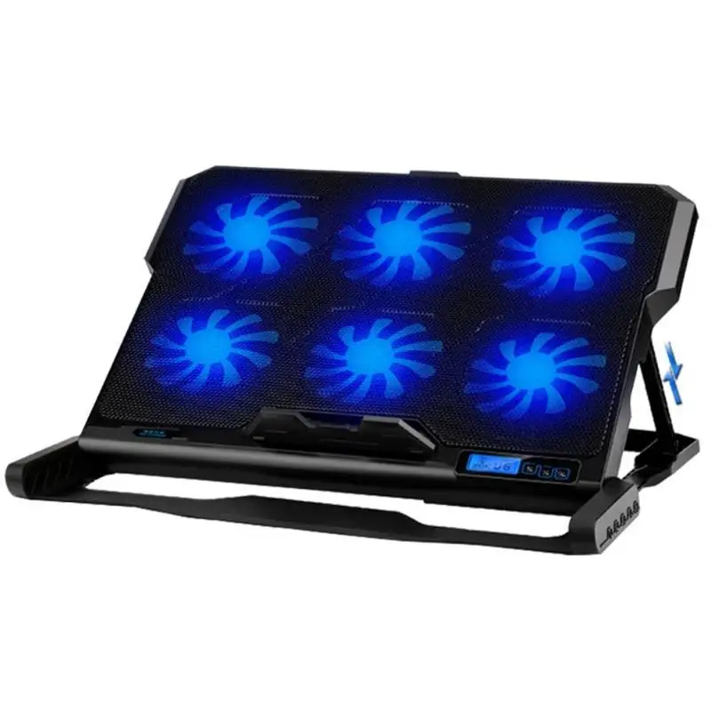 

ICE COOREL K6 Laptop Cooler 2 USB Ports 6 Cooling Fan Notebook PC Holder Pad Stand for 12-15.6 inch Laptops Ultrabook Game Book