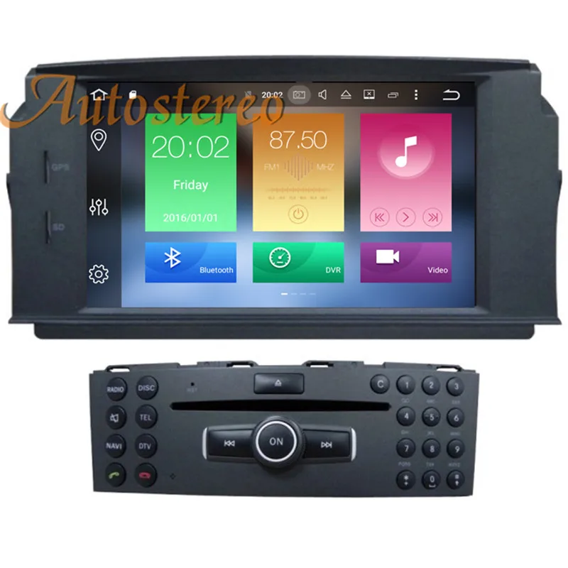 Android 9 автомобильный gps-навигация, dvd-плеер для MERCEDES BENZ C Class C180/C200/C230 W204 мультимедийный головной убор магнитофон HD