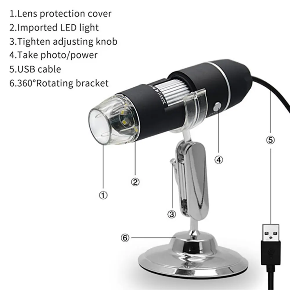 Лидер продаж; Новинка Портативный 1000X2 Мп цифровой USB микроскоп эндоскопическая лупа видео Камера высокое качество Microscopio