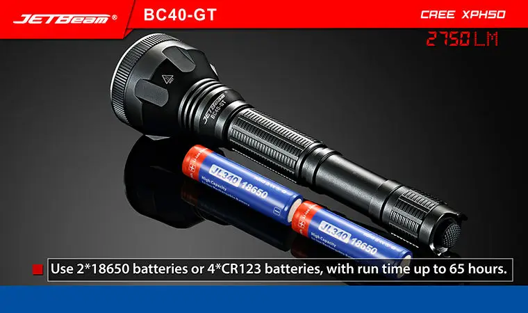 2017NEW JETBeam BC40GT фонарик/прожектор-2750Lm-CREE XHP50 LED