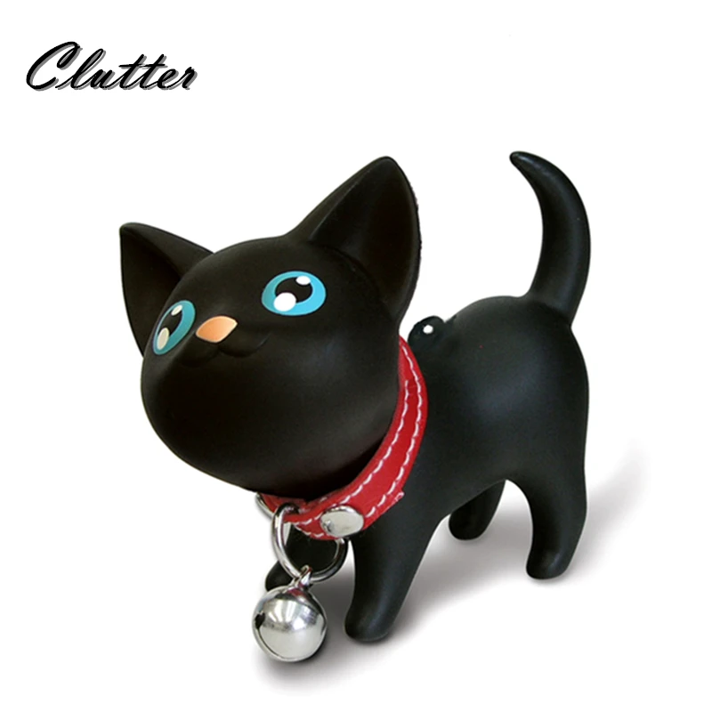 

Fashion Cute Cartoon Cat Pendant Key Rings Kitten Cat Key Chain Shake Head Bell Car Bag Keychains Creative