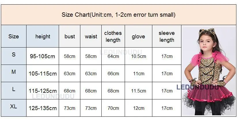 Kids Leopard Tiger Cute Girls Lace Dress Funny Catwoman Cosplay Lovely Cat Children Ballet Dresses Halloween Costumes 2 (3)