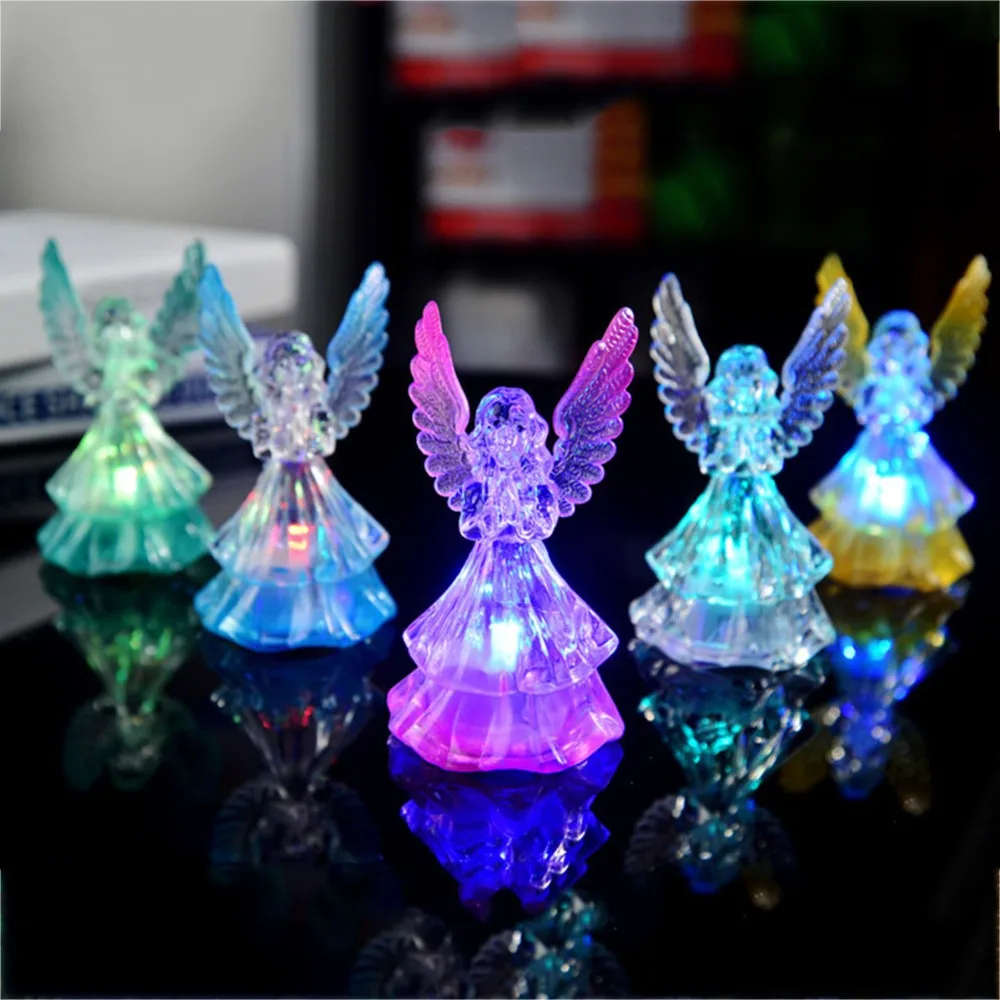 Buy E SMAETER 7 Colors Changing Acrylic Crystal Angel Night Light Table