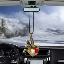 Подвеска в автомобиль, креативные Висячие висячие украшения для Мстителей, Марвел, Железный человек, ладонь, для автомобилей, декор интерьера, аксессуары