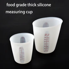 Пищевые Силиконовые измерительные инструменты визуальные Полупроницаемые двухмасштабные чашки Макарон Мягкая чашка для молока 250 мл 500 мл cozinha