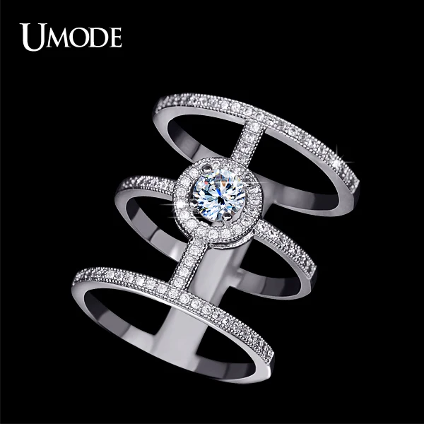 font b UMODE b font Brand Wholesale Bulk Best AAA CZ Long Finger font b