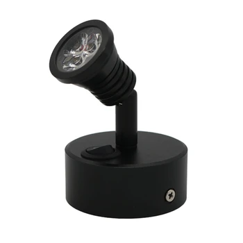 

recharging cabinet lamp,rotatable 3*1W 30 degree window glass battery lamp, 3W wireless switch highlight jewelry counter light