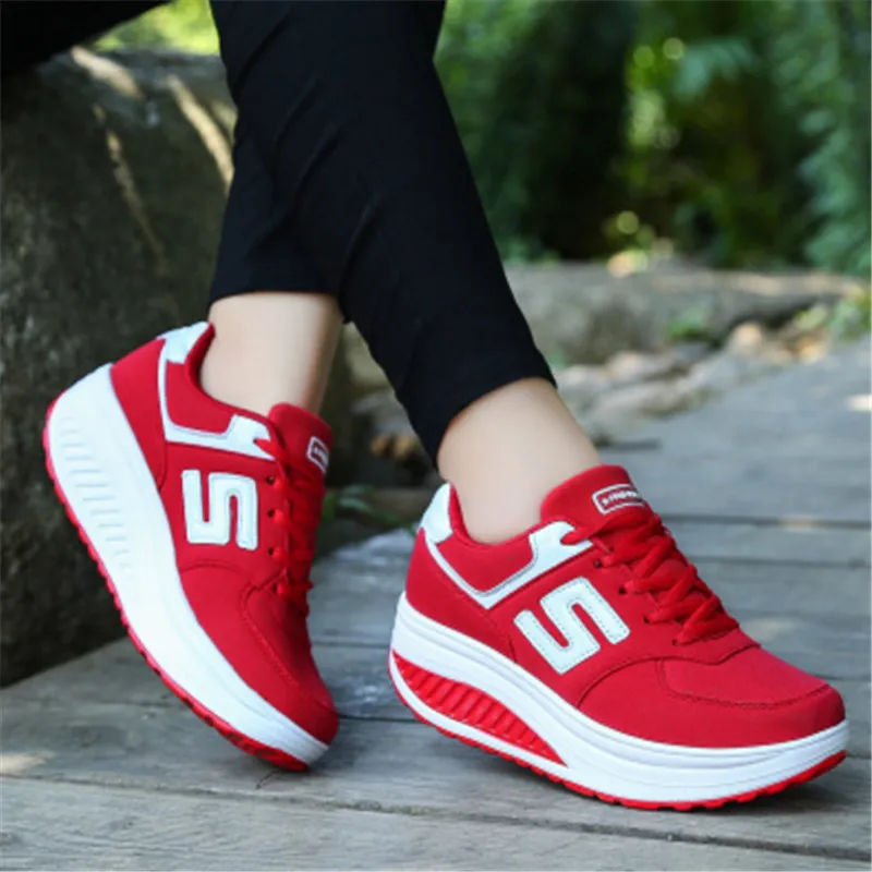 

Outdoor Ladies Sports Shoes For Woman Sneakers Trainers Lose Weight Wedge Sneaker Fitness Running Shoes Zapatos Hombre