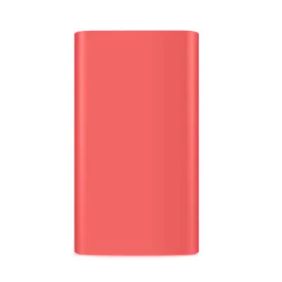 Высококачественный силиконовый внешний аккумулятор чехол для Xiaomi power Bank 2 10000 мАч Внешний аккумулятор Защитный чехол PLM02ZM - Цвет: Розовый