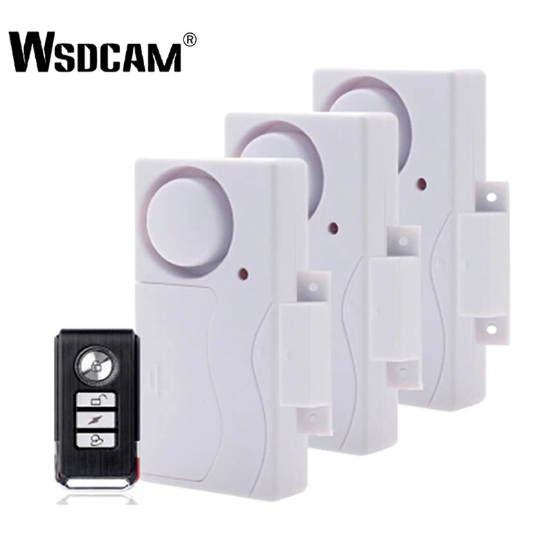 Door Window Entry Security ABS Wireless Remote Control Door Sensor Alarm Host Burglar Security Alarm System Home Protection Kit