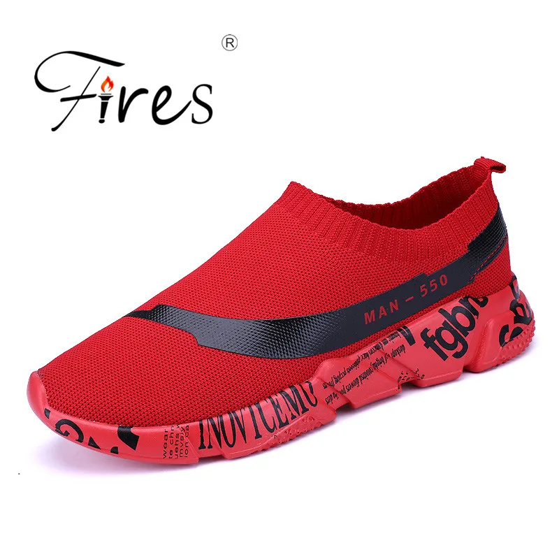 Новые уличные кроссовки для мужчин Лидер продаж спортивная обувь красные, черные мужские дизайнерские - Цвет: Красный