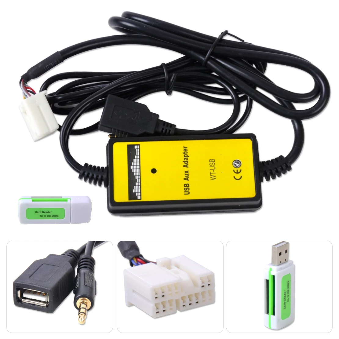 Автомобильный AUX вход MP3 плеер DWCX переходник интерфейса CD USB кабель + считыватель