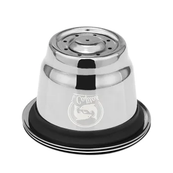 Behogar Refillable Reusable Stainless Steel Capsule Cup Filter with Spoon Brush for Nespresso Coffee Machine Behogar Refillable Reusable Stainless Steel Capsule Cup Filter with Spoon Brush for Nespresso Coffee Machine