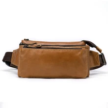 Мужская поясная сумка из натуральной кожи, маленькая сумка с клапаном, сумка для телефона, Мужская поясная сумка для путешествий, винтажная мужская коричневая кожаная поясная сумка