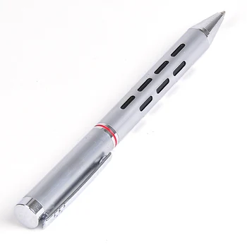 

Hollow Out Silver Full Metal Ballpoint Pen Black Ink Medium Refill Rotating Ball Pens School and Office Supplies Stationery