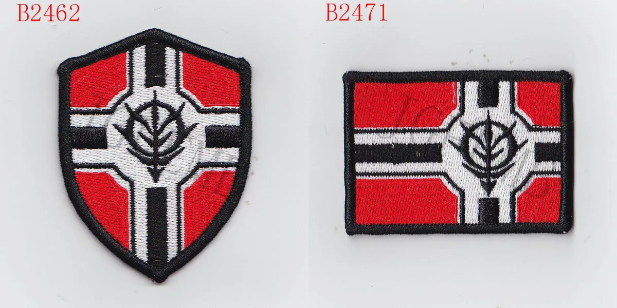 

100%Embroidery Gundam ZEON Army flag Military Tactical Morale Embroidery patch Badges