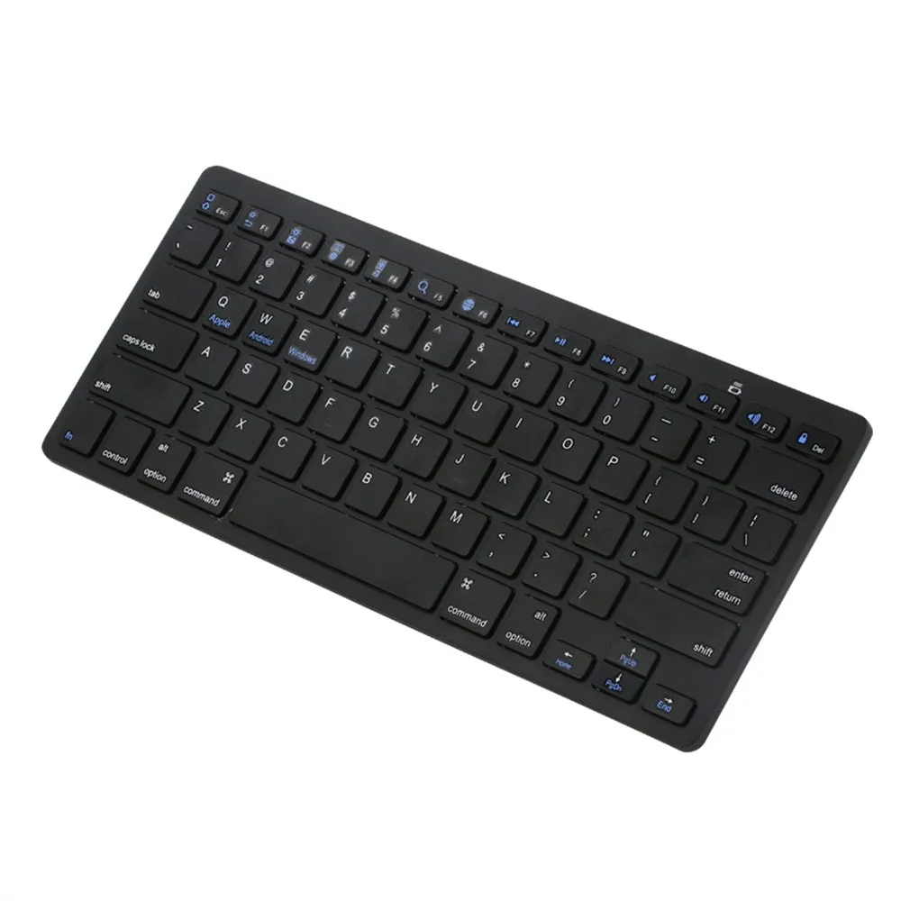 Тонкая беспроводная Bluetooth 3,0 клавиатура для планшета, ноутбука, смартфона, поддержка iOS, Windows, Android, система J19T, белая и черная