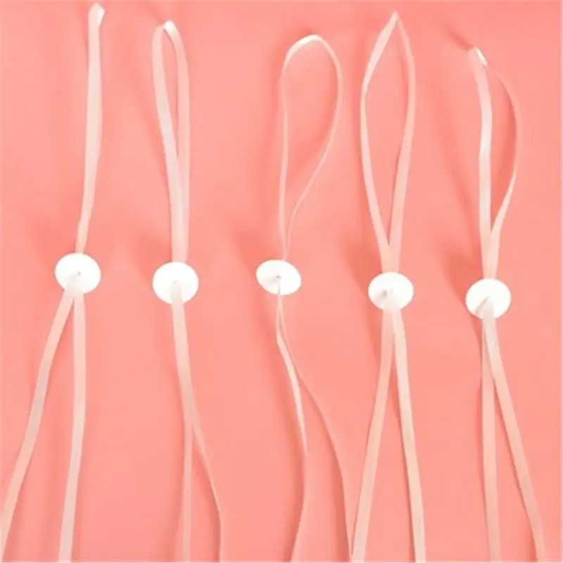 

50 Balloon Caps Helium With Polyband White Balloon Strap With Quick Release Balloon Closure