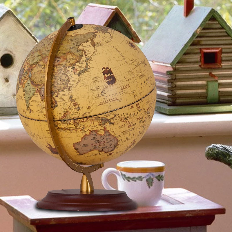 world globe table lamp