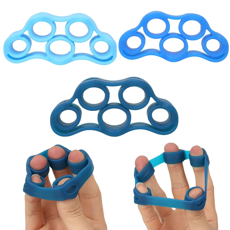 

1Pcs Finger Resistance Bands Silicone Rehabilitation Training Pull Ring Hand Expander Grip 3 Level Yoga Exercisers Stretcher