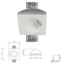 Экологичный утопленный Гипсовый светильник, чистый белый Потолочный светильник gesso, холодный штукатурный Точечный светильник с GU10 5W светодиодный светильник, светодиодный светильник