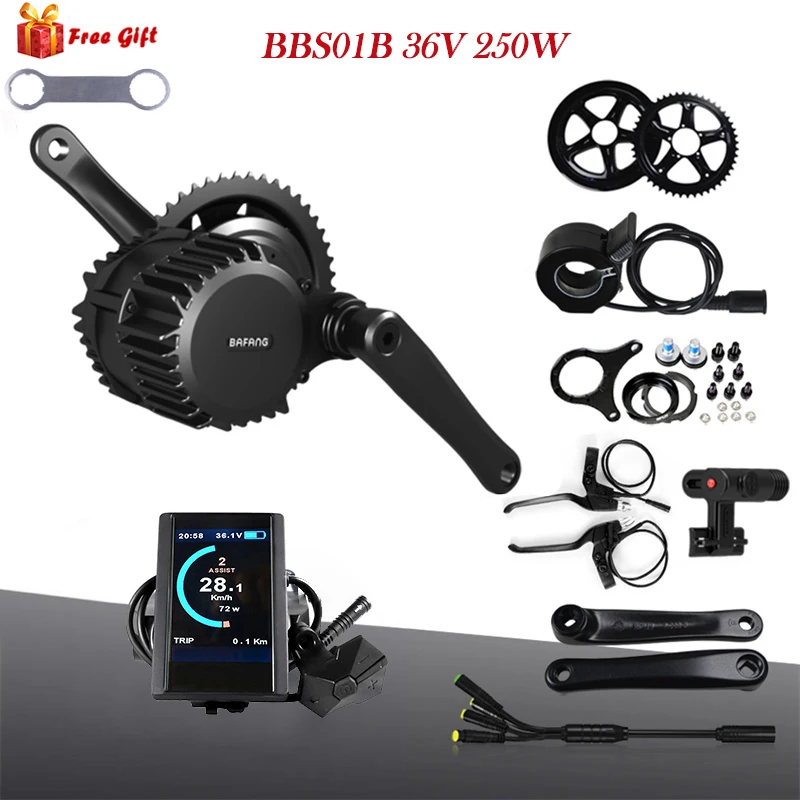 Sale EU/RU NO TAX Bafang 36v 250w Brushless Motor BBS01 BBS01B Electric Bicycle Mid Drive Motor Conversion Kits For Electric Bike 0