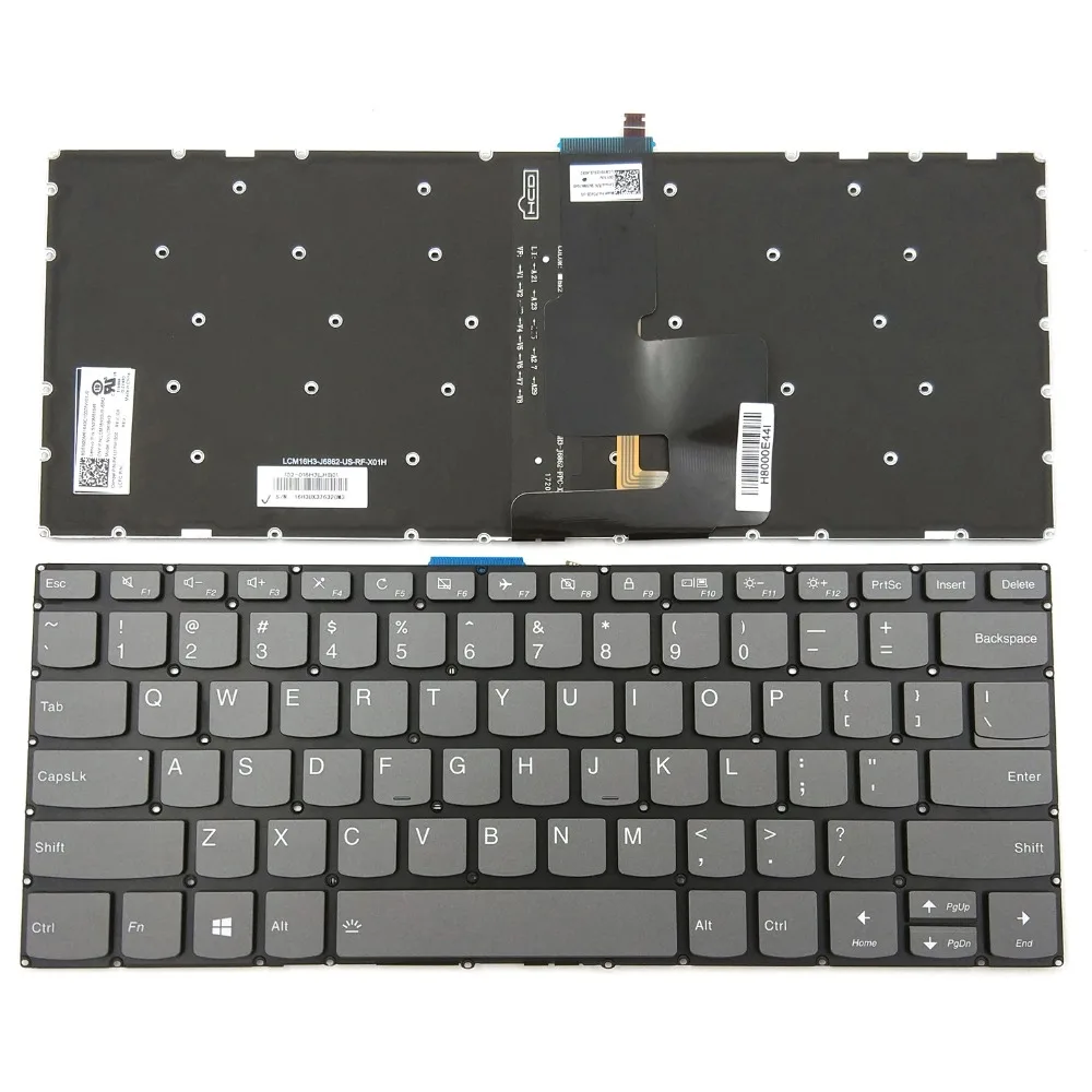 Новая клавиатура для ноутбука lenovo Yoga 520-14IKB type 80X8 81C8 720-15IKB US Black с подсветкой без рамки
