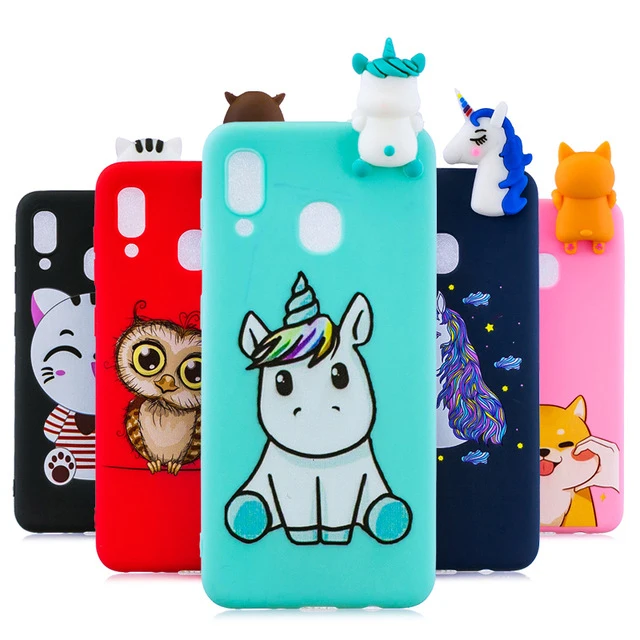 

3D Doll Toys Case For Samsung Galaxy A50 A30 Cases For Samsung M10 M20 Coque Soft TPU Silicone Cartoon Phone Back Cover