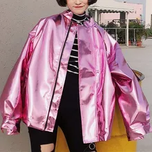 Женская куртка-бомбер размера плюс 4X на весну и осень с металлическими вставками, Свободное пальто в стиле хип-хоп, панк, верхняя одежда, Chaqueta