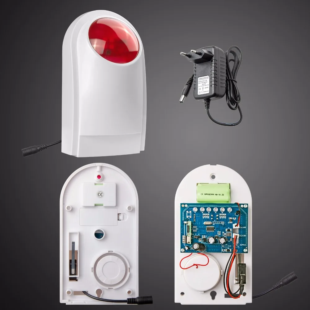 imágenes para Wireless Impermeable Al Aire Libre Sirena de Flash Flash Estroboscópico Sirena De Alarma de Sonido Para Wifi G90B G90E Sistema de Alarma de la Seguridad Casera imágenes para Wireless Impermeable Al Aire Libre Sirena de Flash Flash Estroboscópico Sirena De Alarma de Sonido Para Wifi G90B G90E Sistema de Alarma de la Seguridad Casera