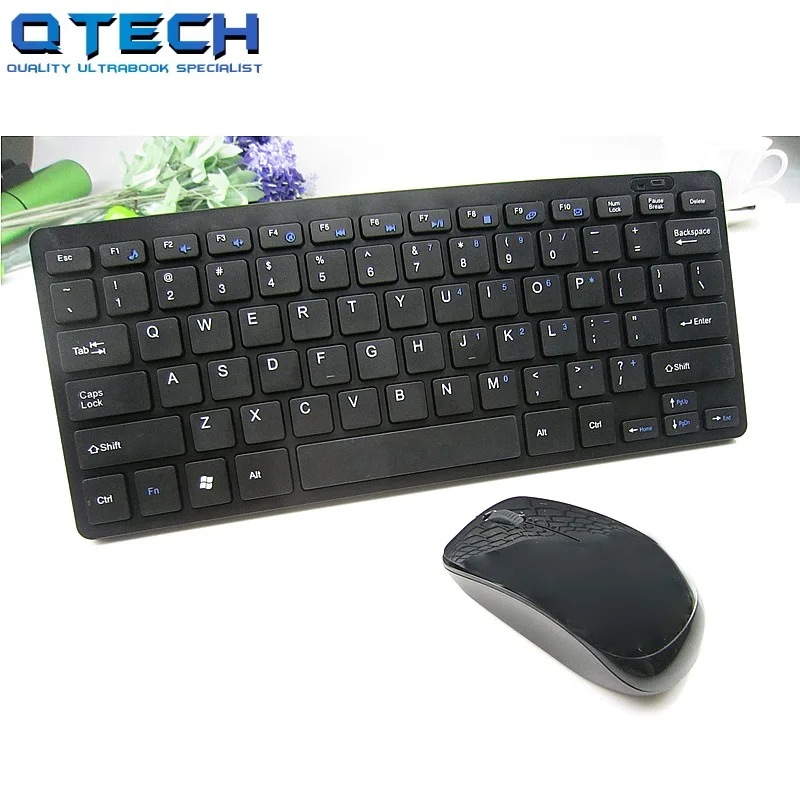Wireless Keyboard Mouse Combo USB Wifi Compact White Black Office Home Hebrew Polish Portugues Spanish English