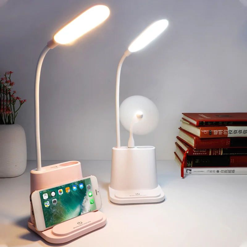

USB Charging Flexible LED Table Lamp Desk Holder Bed Study Reading Book Night Light Reading Light Touch Switch DC5V