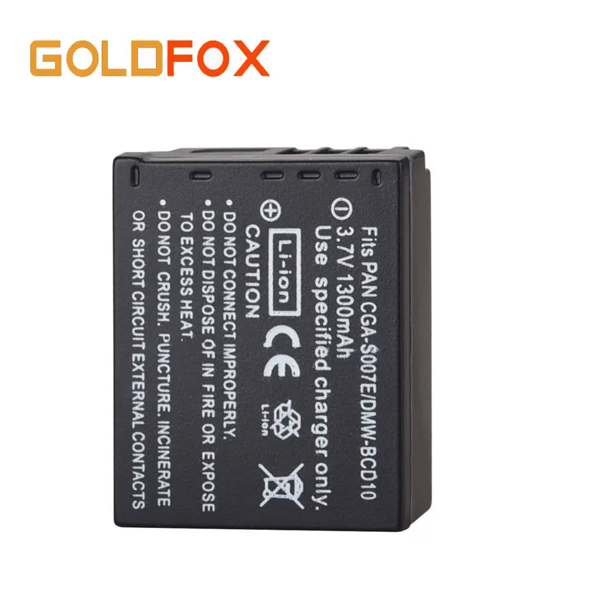 

1300mAh CGR-S007E CGA-S007 Battery For Panasonic Lumix DMC TZ1 TZ2 TZ3 TZ4 TZ5 TZ50 TZ15 Rechargeable Camera Backup Batteries