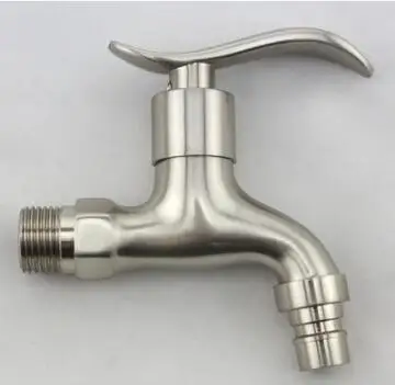 Grifo De Lavadora Doble Negro G1/2 | Acero Inoxidable, Montaje En Pared, Para Fregadero Y Lavadora